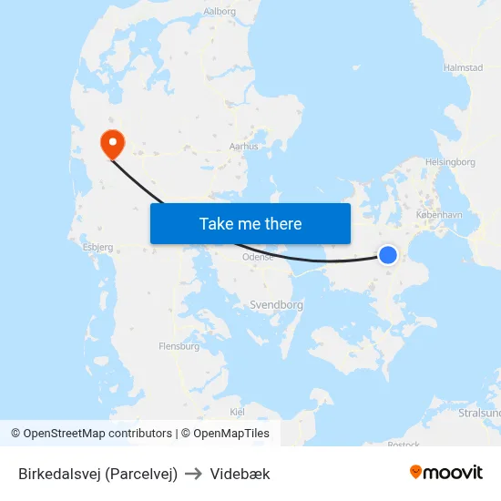 Birkedalsvej (Parcelvej) to Videbæk map