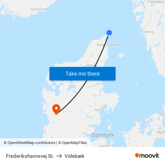 Frederikshavnsvej St. to Videbæk map