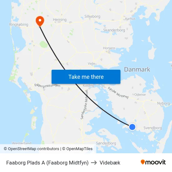 Faaborg Plads A (Faaborg Midtfyn) to Videbæk map