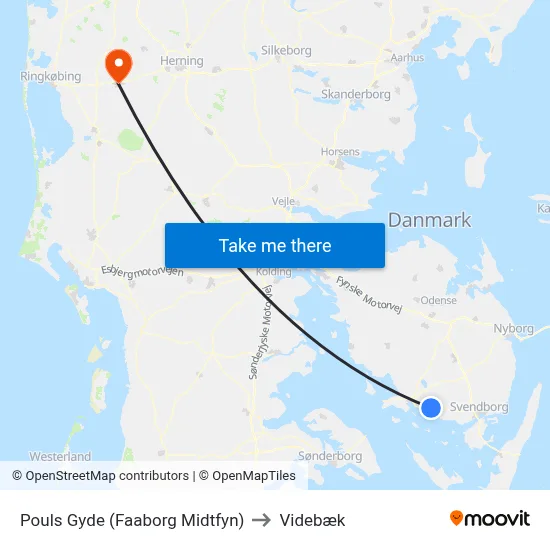 Pouls Gyde (Faaborg Midtfyn) to Videbæk map