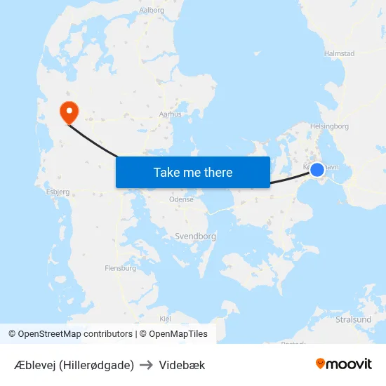 Æblevej (Hillerødgade) to Videbæk map