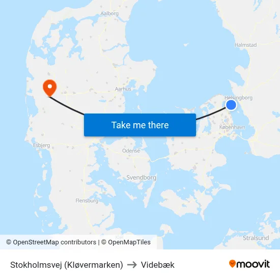 Stokholmsvej (Kløvermarken) to Videbæk map