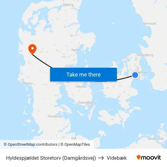 Hyldespjældet Storetorv (Damgårdsvej) to Videbæk map