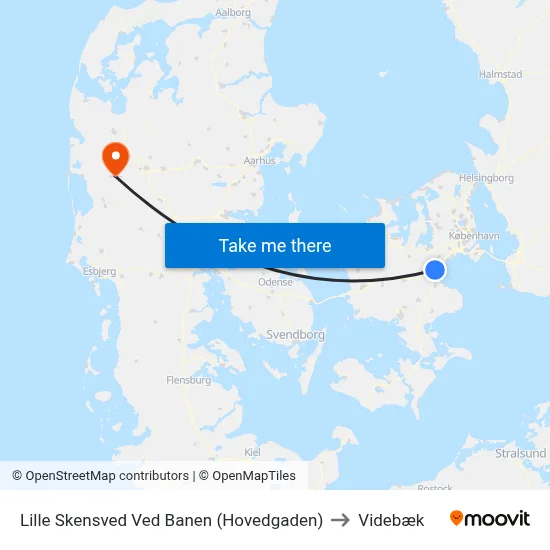 Lille Skensved Ved Banen (Hovedgaden) to Videbæk map