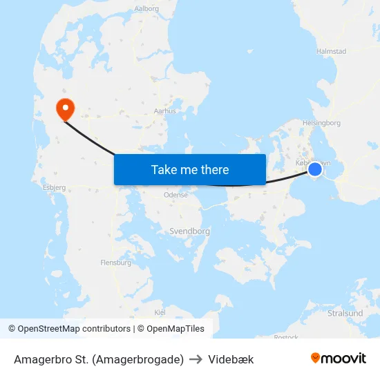 Amagerbro St. (Amagerbrogade) to Videbæk map