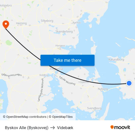 Byskov Alle (Byskovvej) to Videbæk map