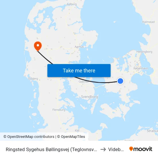 Ringsted Sygehus Bøllingsvej (Teglovnsvej) to Videbæk map