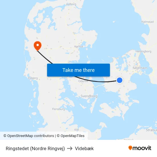 Ringstedet (Nordre Ringvej) to Videbæk map