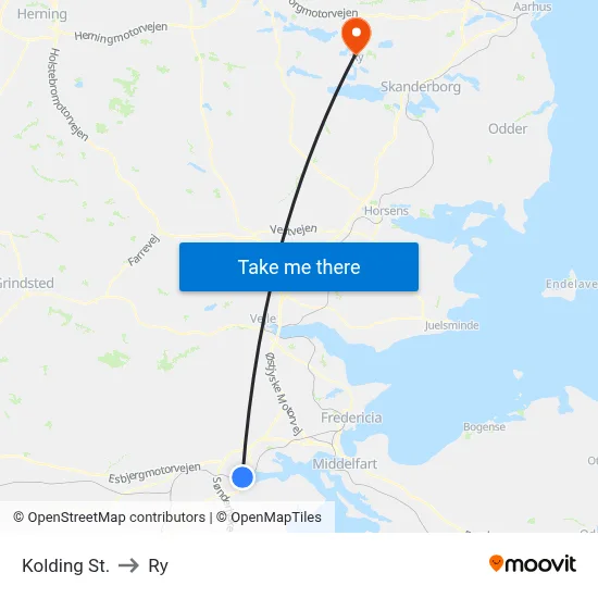 Kolding St. to Ry map