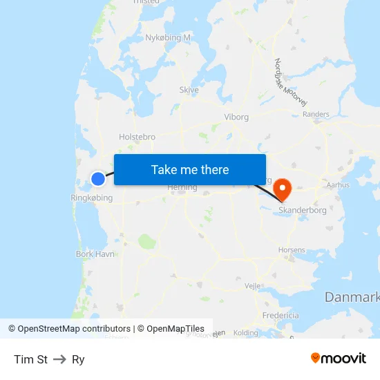 Tim St to Ry map