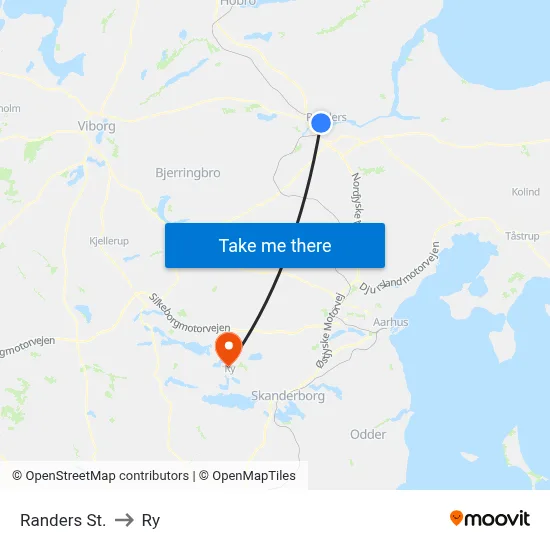 Randers St. to Ry map