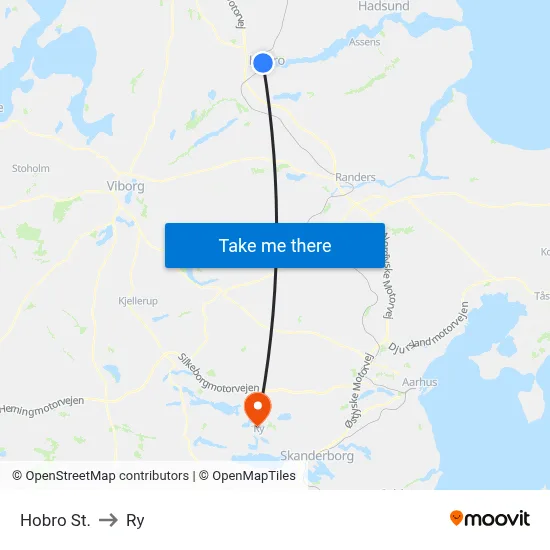 Hobro St. to Ry map