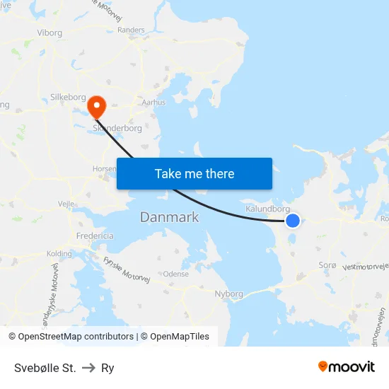 Svebølle St. to Ry map