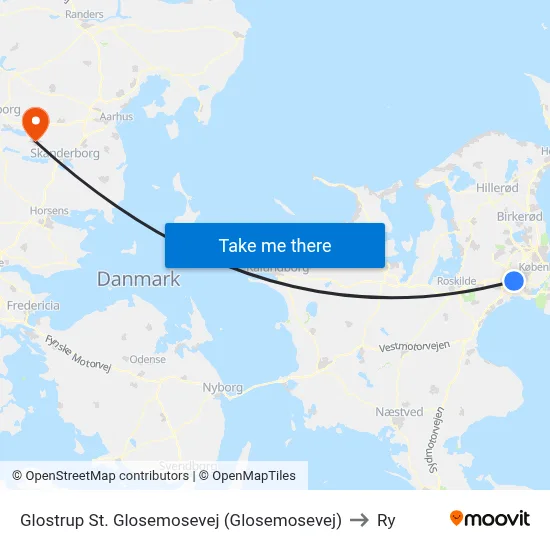 Glostrup St. Glosemosevej (Glosemosevej) to Ry map