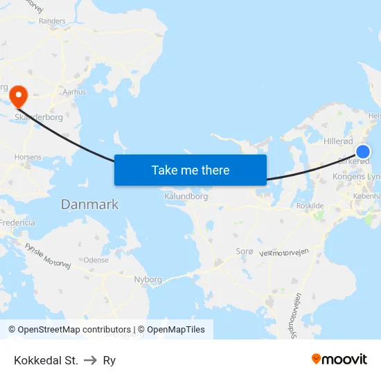 Kokkedal St. to Ry map