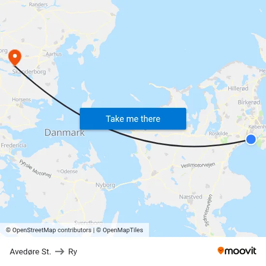 Avedøre St. to Ry map