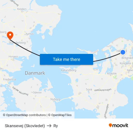 Skansevej (Skovledet) to Ry map