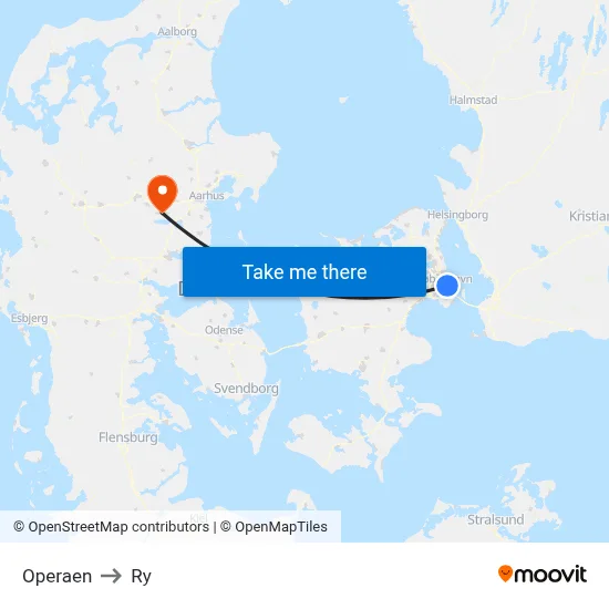 Operaen to Ry map