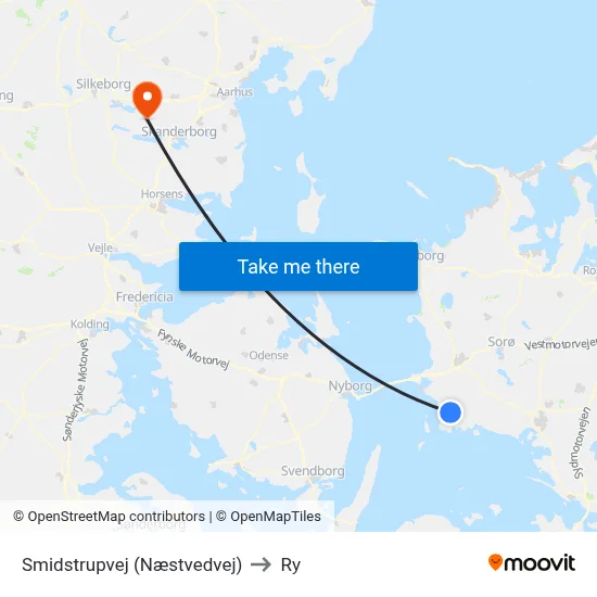 Smidstrupvej (Næstvedvej) to Ry map