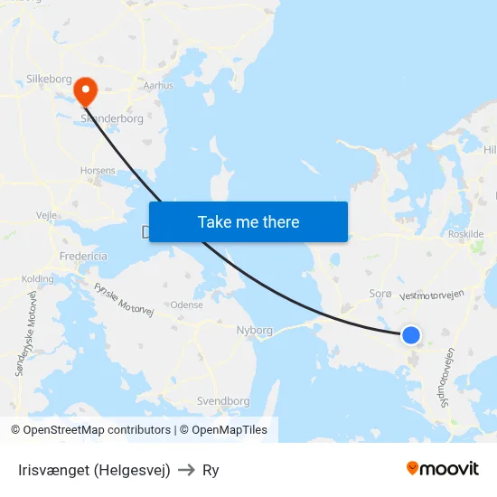 Irisvænget (Helgesvej) to Ry map
