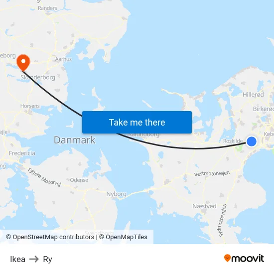 Ikea to Ry map
