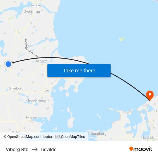 Viborg Rtb. to Tisvilde map
