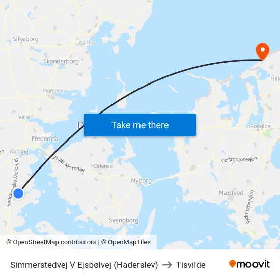 Simmerstedvej V Ejsbølvej (Haderslev) to Tisvilde map