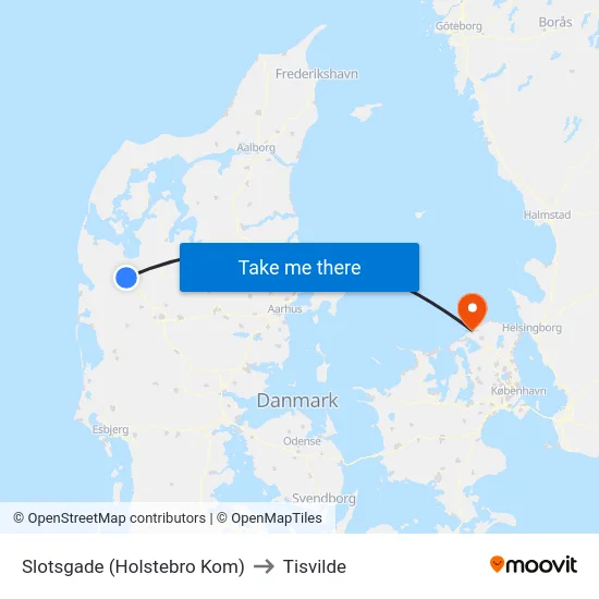 Slotsgade (Holstebro Kom) to Tisvilde map