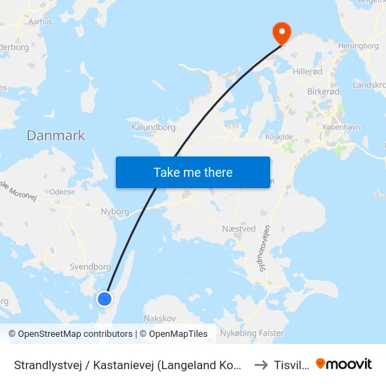 Strandlystvej / Kastanievej (Langeland Kommune) to Tisvilde map