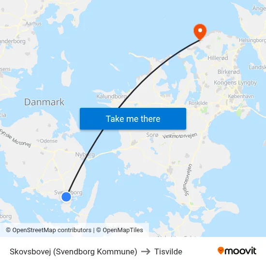 Skovsbovej (Svendborg Kommune) to Tisvilde map