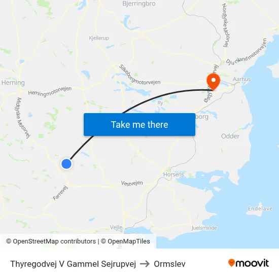 Thyregodvej V Gammel Sejrupvej to Ormslev map