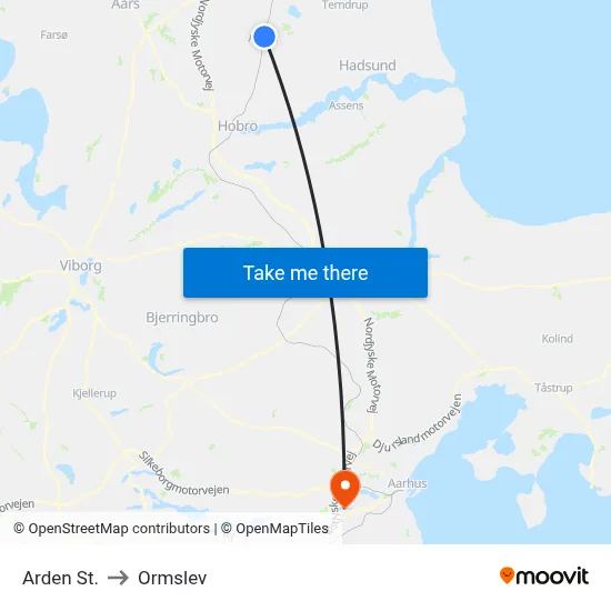Arden St. to Ormslev map