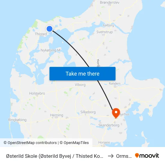 Østerild Skole (Østerild Byvej / Thisted Kommune) to Ormslev map
