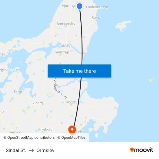Sindal St. to Ormslev map