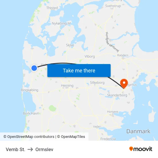 Vemb St. to Ormslev map