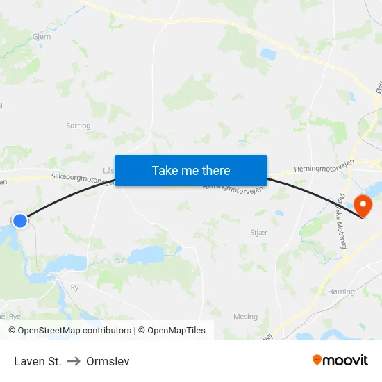 Laven St. to Ormslev map