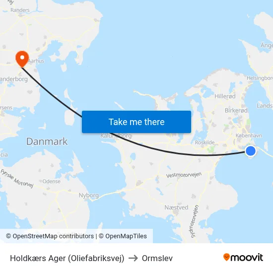 Holdkærs Ager (Oliefabriksvej) to Ormslev map