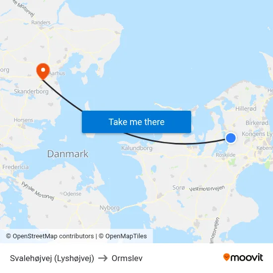 Svalehøjvej (Lyshøjvej) to Ormslev map