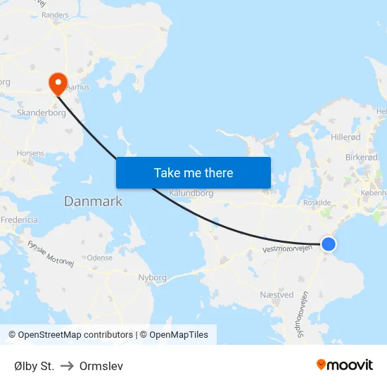 Ølby St. to Ormslev map