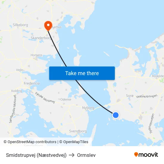 Smidstrupvej (Næstvedvej) to Ormslev map
