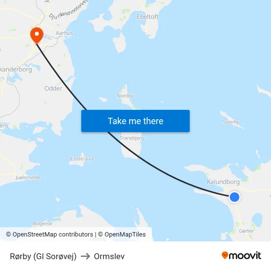 Rørby (Gl Sorøvej) to Ormslev map