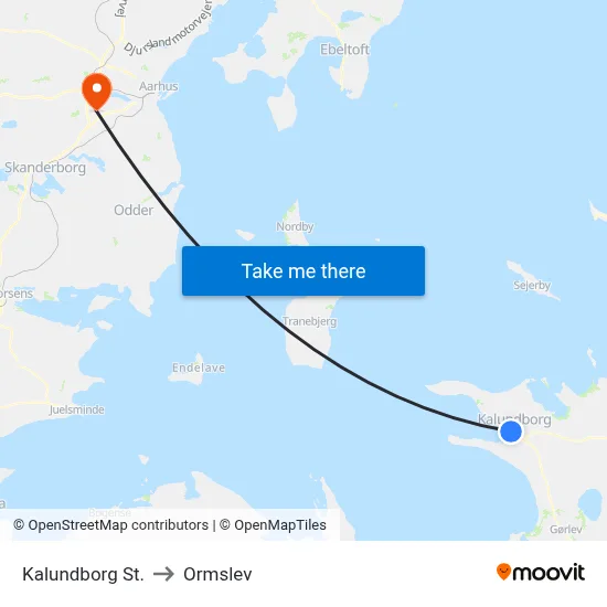 Kalundborg St. to Ormslev map