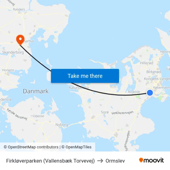 Firkløverparken (Vallensbæk Torvevej) to Ormslev map