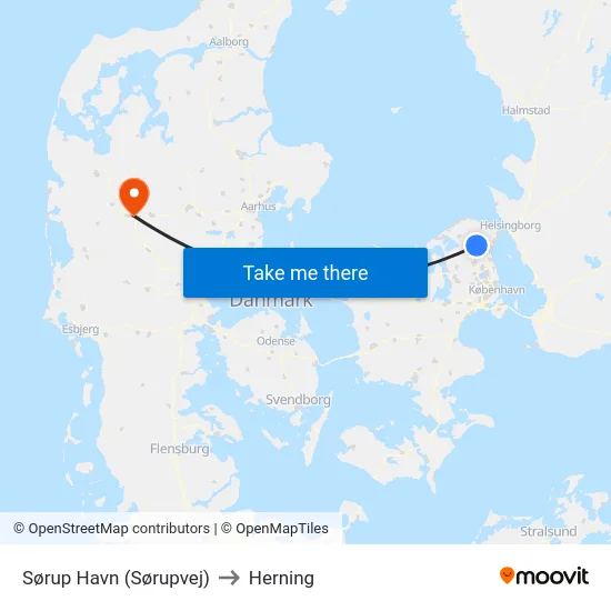Sørup Havn (Sørupvej) to Herning map