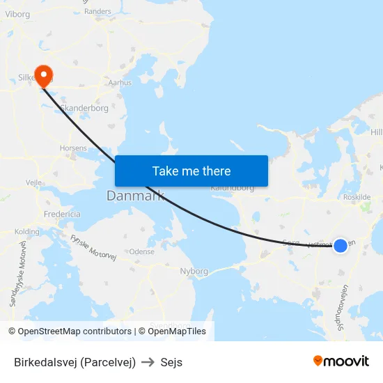 Birkedalsvej (Parcelvej) to Sejs map