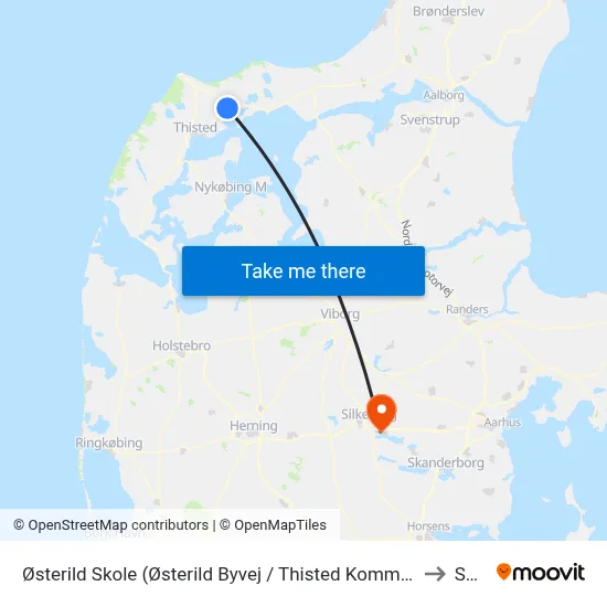 Østerild Skole (Østerild Byvej / Thisted Kommune) to Sejs map