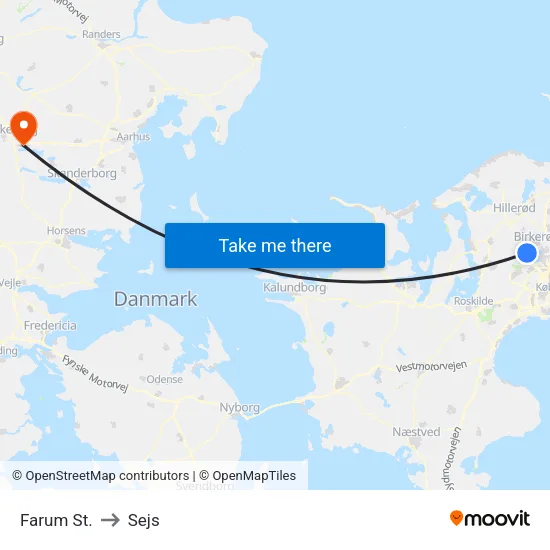 Farum St. to Sejs map