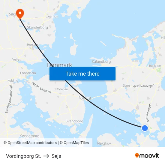 Vordingborg St. to Sejs map