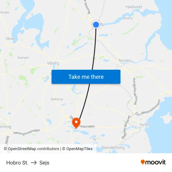 Hobro St. to Sejs map