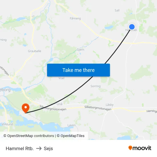 Hammel Rtb. to Sejs map